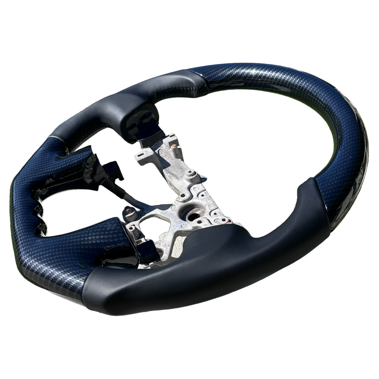 Y62 2019-25 Patrol Flat-Bottom Steering Wheel β Carbon & Leather