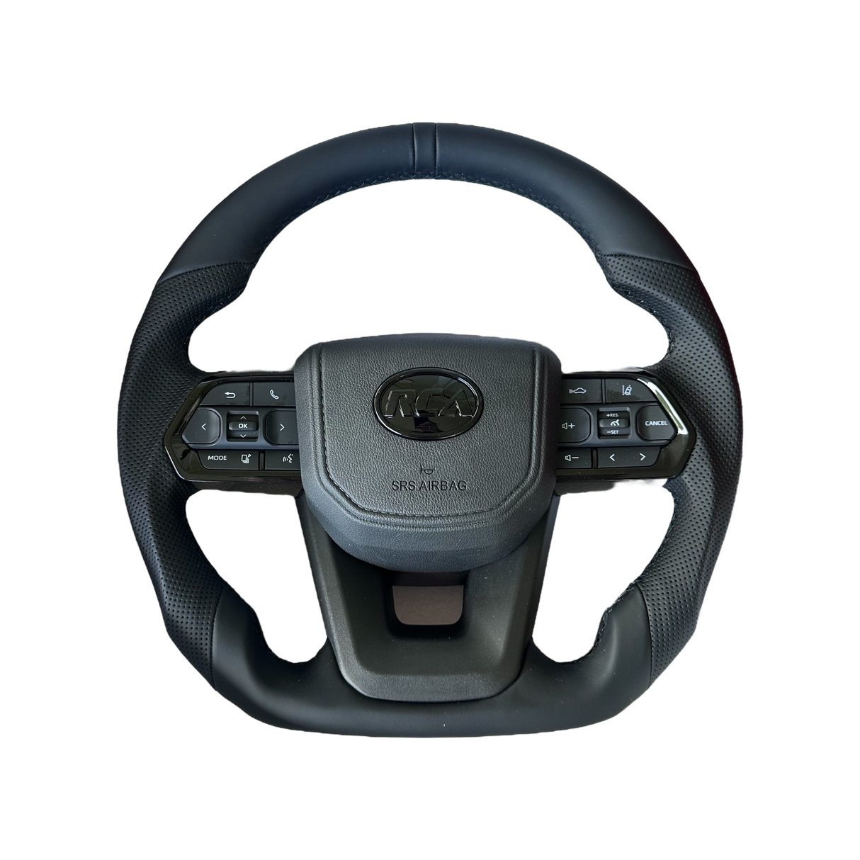 Black Bandit Edition – Flat Bottom Leather Steering Wheel for Toyota