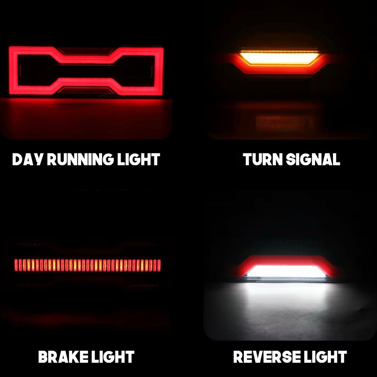 Smoked LED Tail Lights for Toyota 79 Series & Hilux Trays (1984–2023) – Plug & Play