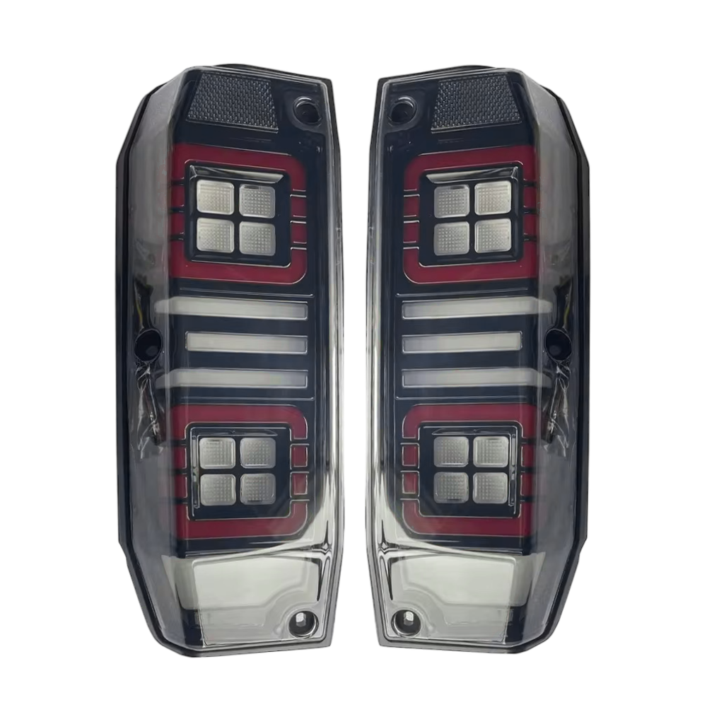 Smoked LED Tail Lights for Toyota LandCruiser 78 Series Troop Carrier (2000β2025) β Plug & Play Upgrade