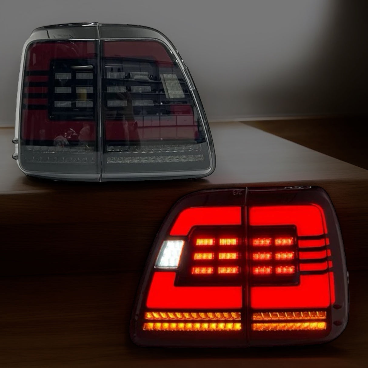 Toyota Land Cruiser 100 Series LED Tail Lights (1998–2007) – Plug & Play, Brighter Upgrade