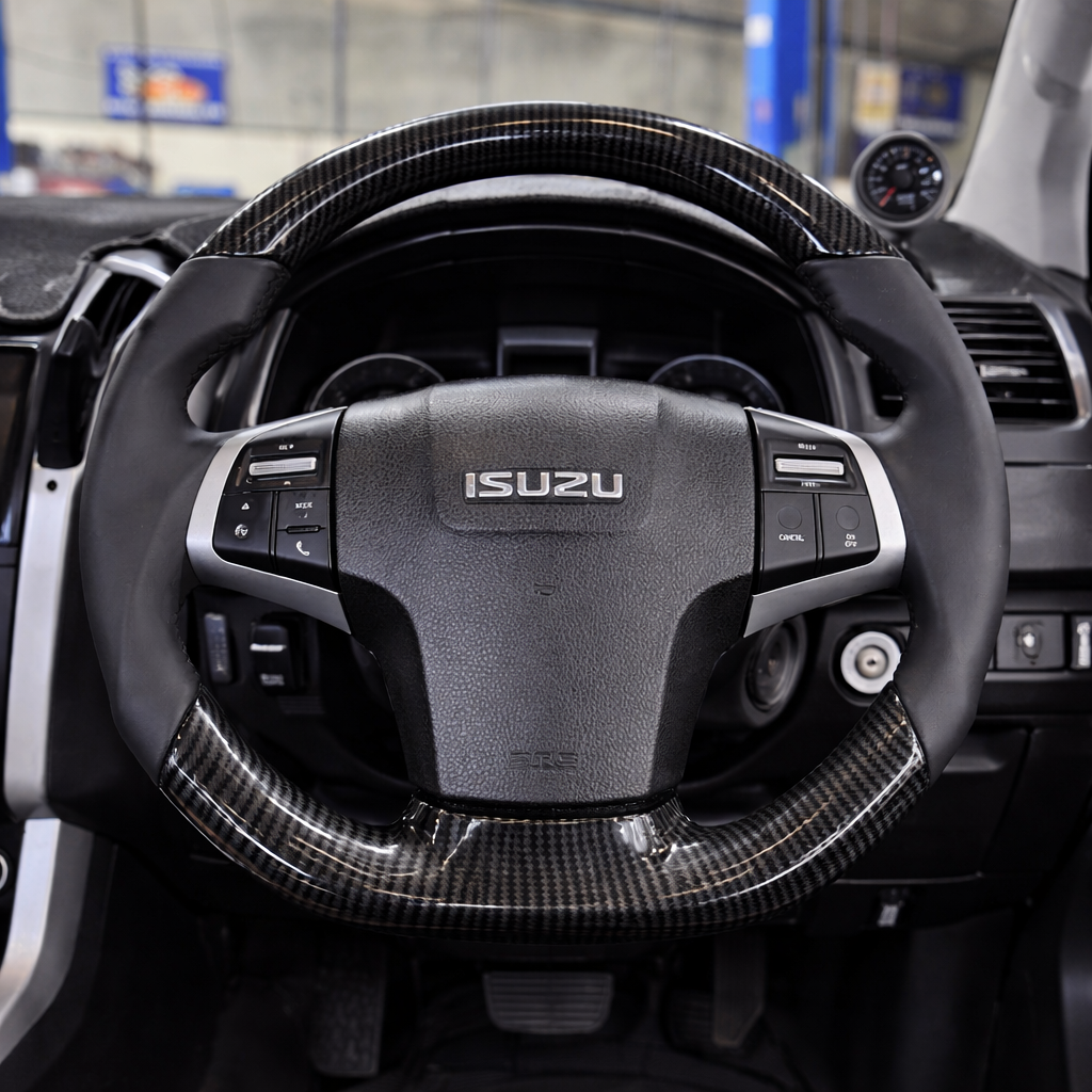 Isuzu D-MAX Carbon Flat-Bottom Steering Wheel Core (2012–2020)