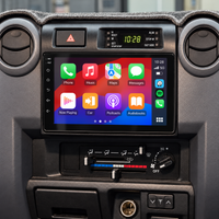 landcruiser 70 prefacelift head unit with left-side controls — illustrative installation