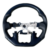 Y62 2019-24 Patrol Flat-Bottom Steering Wheel – Carbon & Leather