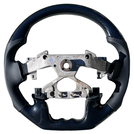 Nissan Patrol Y62 Flat-Bottom Leather Steering Wheel (2019–2026) | Plug & Play