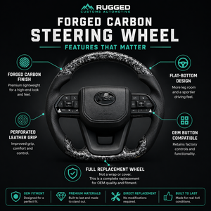 Forged Carbon/Leather Steering Wheel – Flat Bottom for Toyota