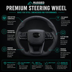 Black Bandit Flat-Bottom Steering Wheel for Toyota | Plug & Play Upgrade