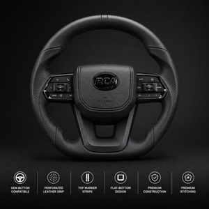 Black Bandit Flat-Bottom Steering Wheel for Toyota | Plug & Play Upgrade