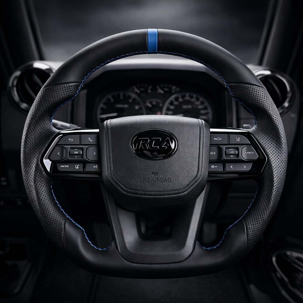 Blue Blaze Flat-Bottom Steering Wheel for Toyota | Plug & Play OEM Fit