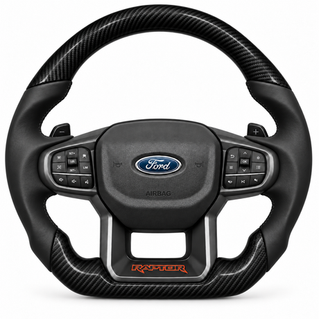 Ford Ranger Raptor flat-bottom steering wheel, Carbon-Look finish