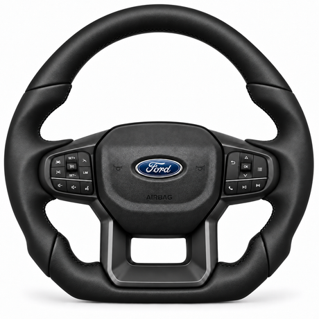 Ford Ranger Next-Gen flat-bottom steering wheel, Smooth finish