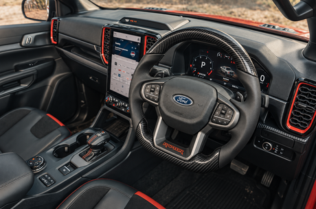 Ford Ranger Raptor flat-bottom steering wheel