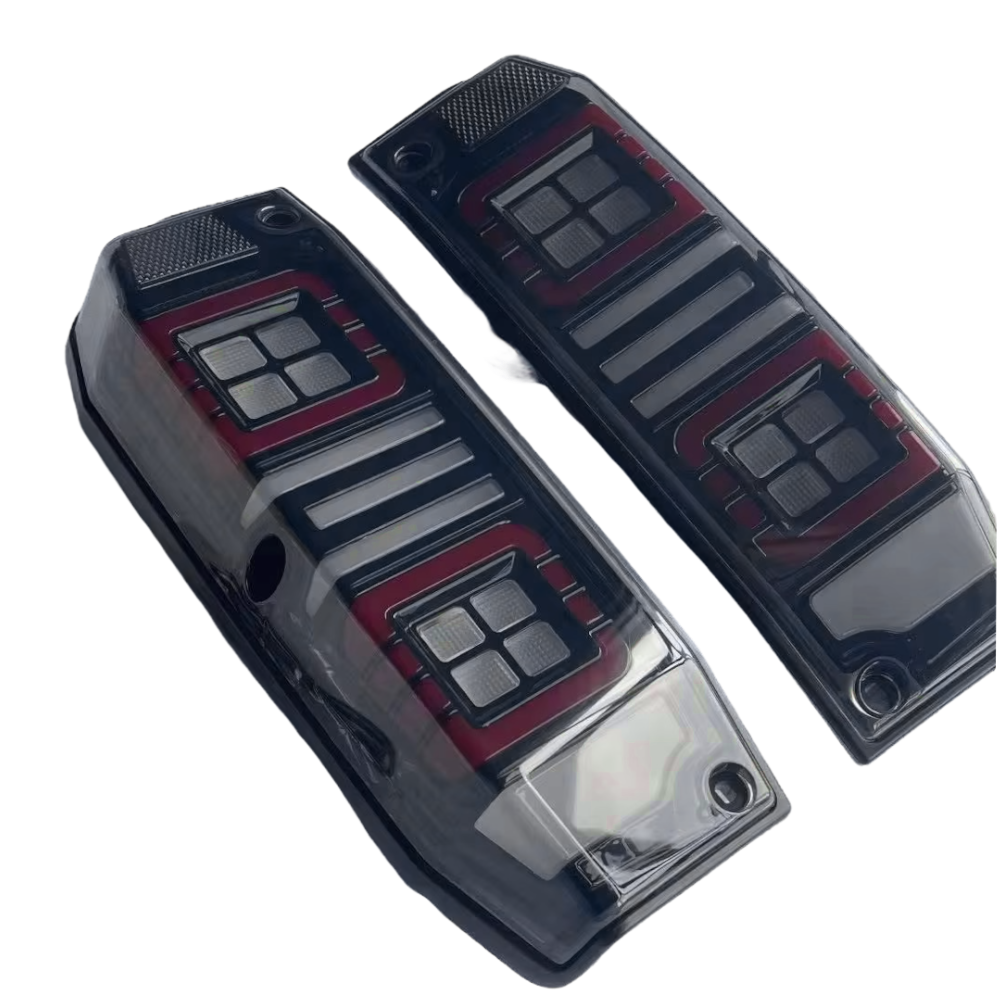 LED Tail Lights for Toyota LandCruiser 78 Series Troop Carrier (2007–2025) – Smoked, Plug & Play, Start-Up Animation