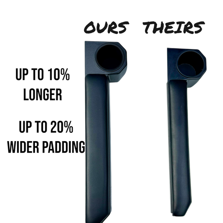 4WD Door Armrests with Cup Holder Memory Foam LandCruiser Patrol Hilux Pair