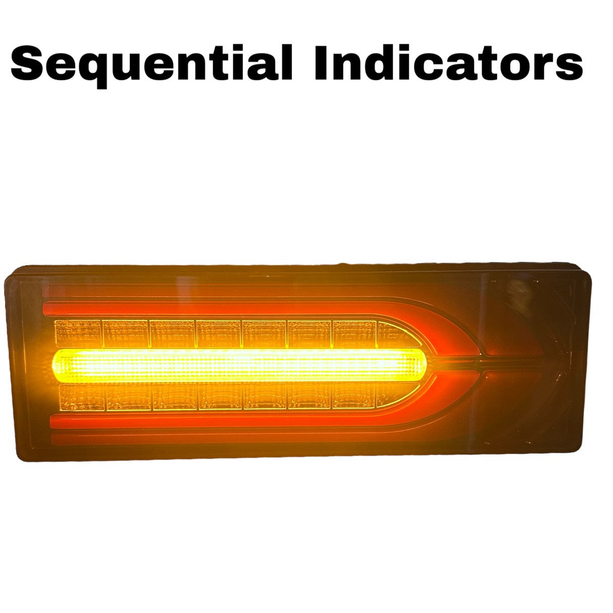 G Wagon Style Tail Lights - Genuine Toyota Tray and Tub (Smoked)