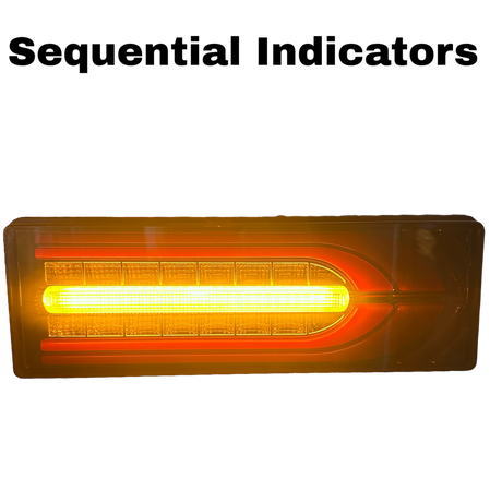 Smoked Sequential LED Tail Lights – LandCruiser 79 & Hilux N70/N80 Trays | Plug & Play