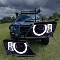 Toyota Hilux N70 LED Projector Headlights (2005–2015) | DRL | Plug & Play Pair