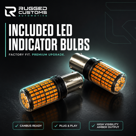 Toyota LandCruiser 70 Series LED Side Indicators (09/2022–2026) – Smoked & Clear | Plug & Play $199.95