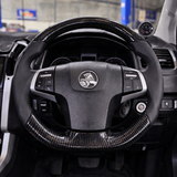 Holden RG Colorado Carbon Flat-Bottom Steering Wheel (2012–2020) | Plug & Play