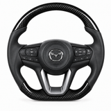 Mazda BT-50 TF (2020+) carbon fibre flat-bottom steering wheel core – front view