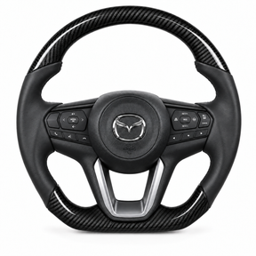 Mazda BT-50 TF (2020+) carbon fibre flat-bottom steering wheel core – front view