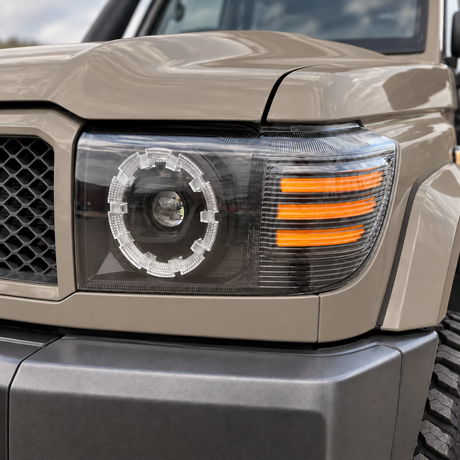 Bi-LED Projector Headlights — LandCruiser 70 Series Pre-Facelift Pair