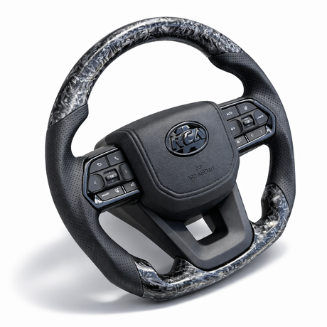 Forged Carbon/Leather Steering Wheel – Flat Bottom for Toyota - Pre Order