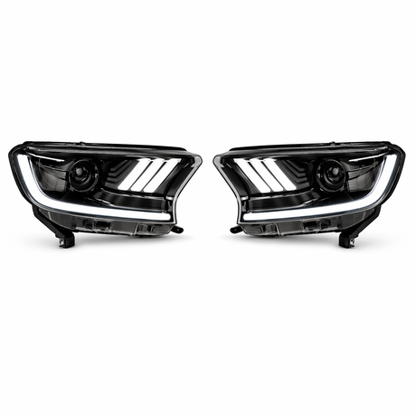 LED Projector Headlights Ford Ranger PX2 PX3 & Everest (2015–2022) Sequential Plug & Play