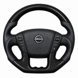 Nissan Patrol Y62 Flat-Bottom Leather Steering Wheel (2019–2026) | Plug & Play