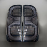 Hilux N70 angular LED tail lights with start-up animation, installed pair