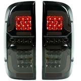 Hilux N70 smoked LED tail lights, factory connector and mounting