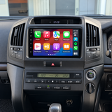 landcruiser 200 2014 head unit with left-side controls — illustrative installation
