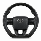 LandCruiser 70 Series leather steering wheel, front view