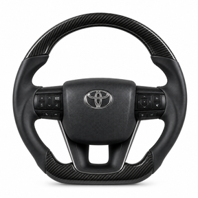LandCruiser 70 Series leather steering wheel, front view