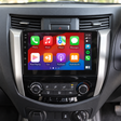 navara d23 head unit with left-side controls — illustrative installation
