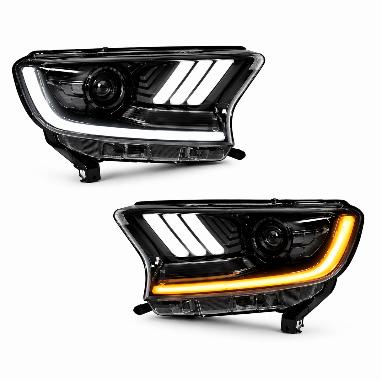 LED Projector Headlights Ford Ranger PX2 PX3 & Everest (2015–2022) Sequential Plug & Play
