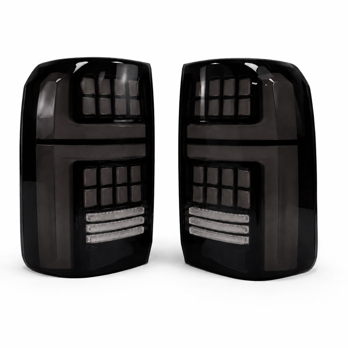 Triton MR full LED tail light close-up, new style lit showing brake and indicator