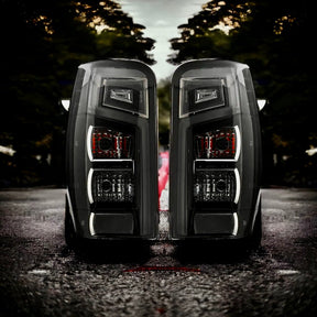 Smoked tail lights installed on Mitsubishi Triton MR, factory-style housing