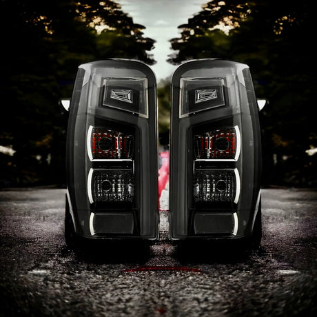 Smoked tail lights installed on Mitsubishi Triton MR, factory-style housing